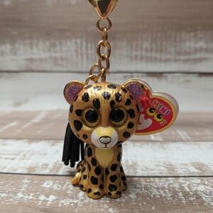 ​🐆 NWT Ty Mini Boos Sterling Leopard Keychain - Birthday May 21st!